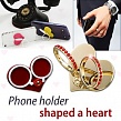 Phone holder shaped a heart